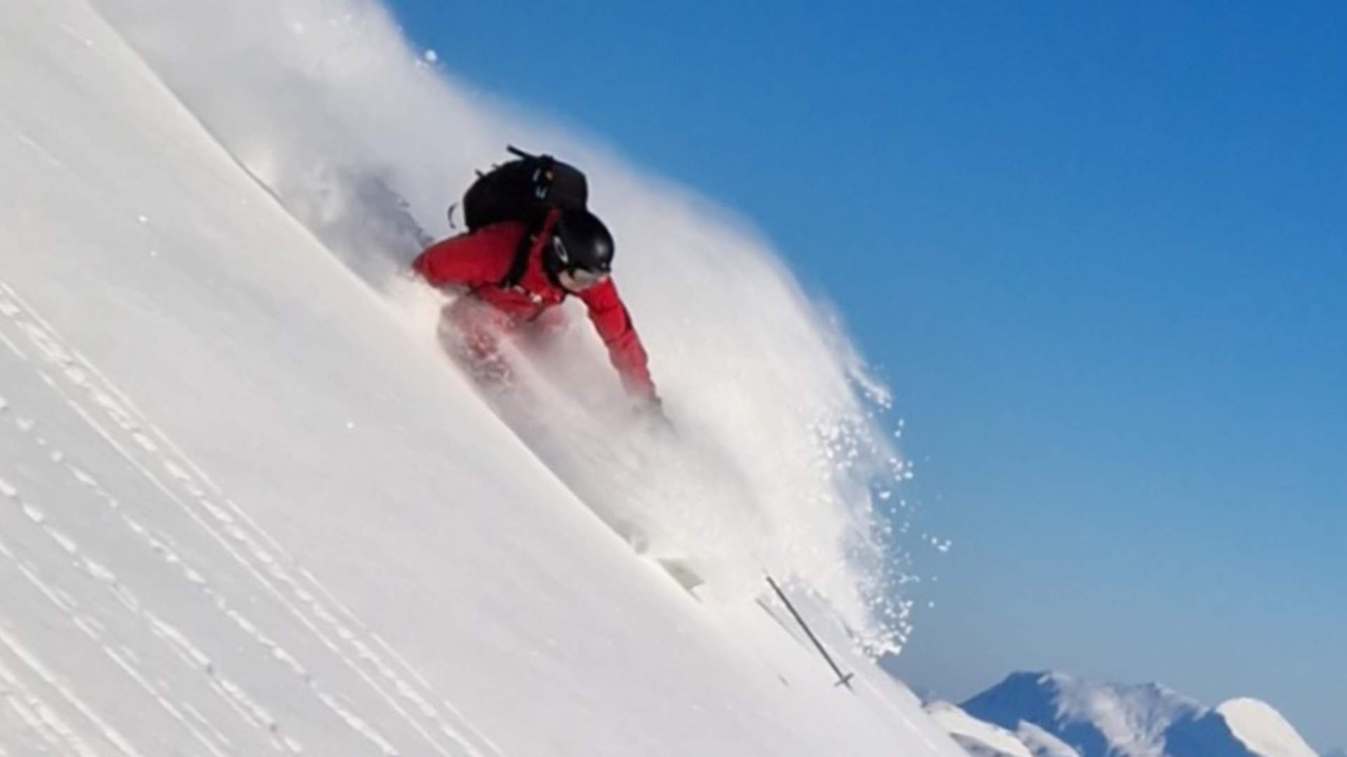 Utforbakke i pudder!