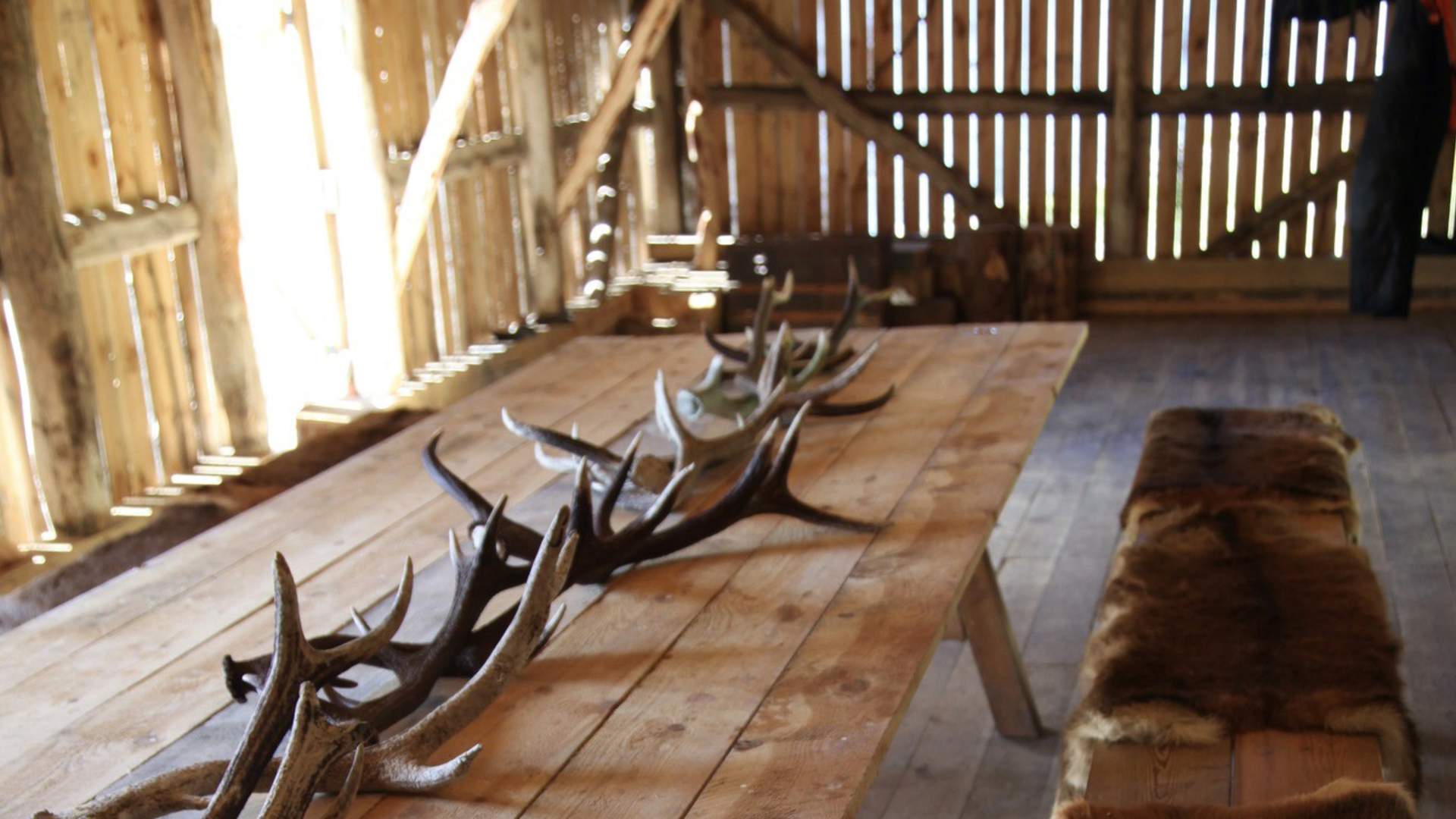 Bordet dekket for en viltaften.