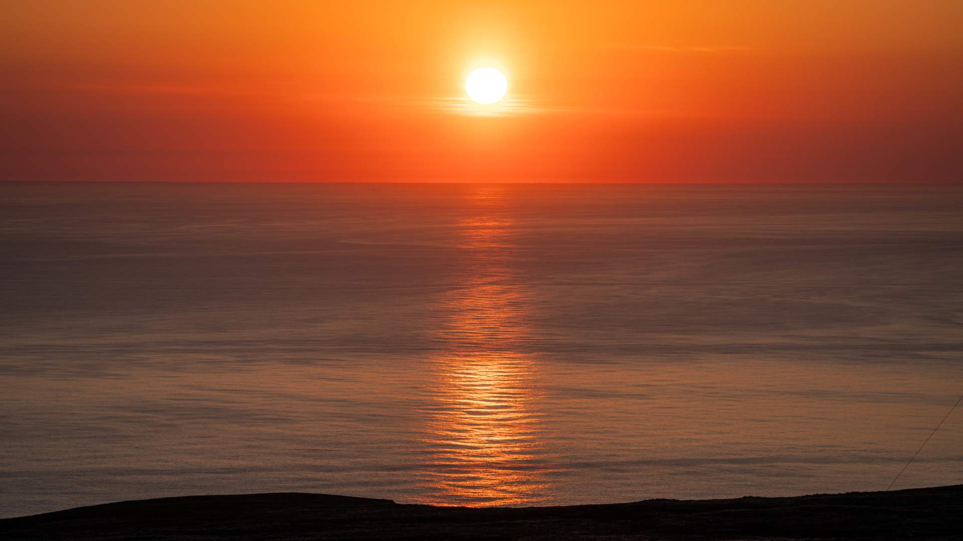 Solnedgang ved Stadhavet.