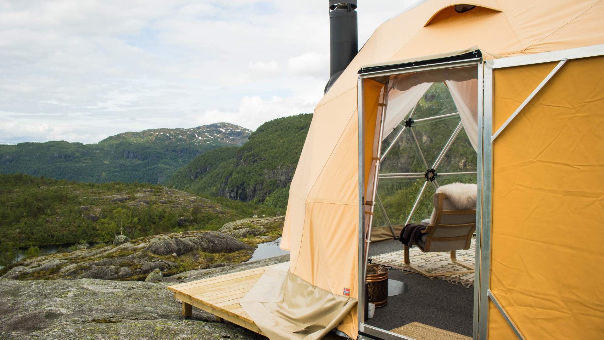 Glamping in der Handleand Lodge in Sauda