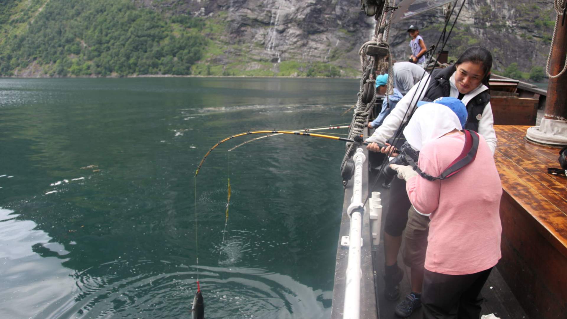 Fangst på fisketur.