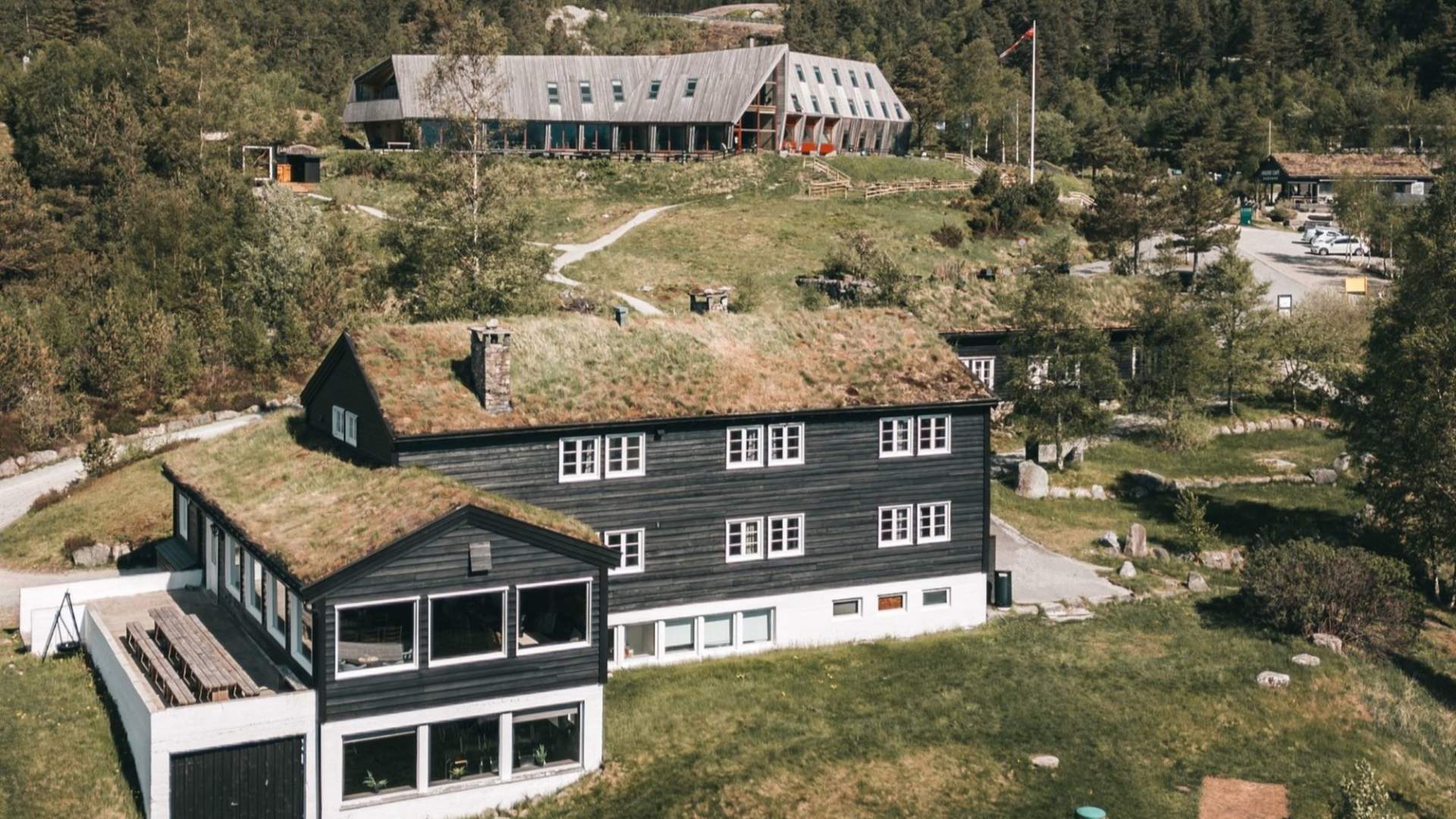Preikestolhytta and Vatnegården at Preikestolen Base Camp