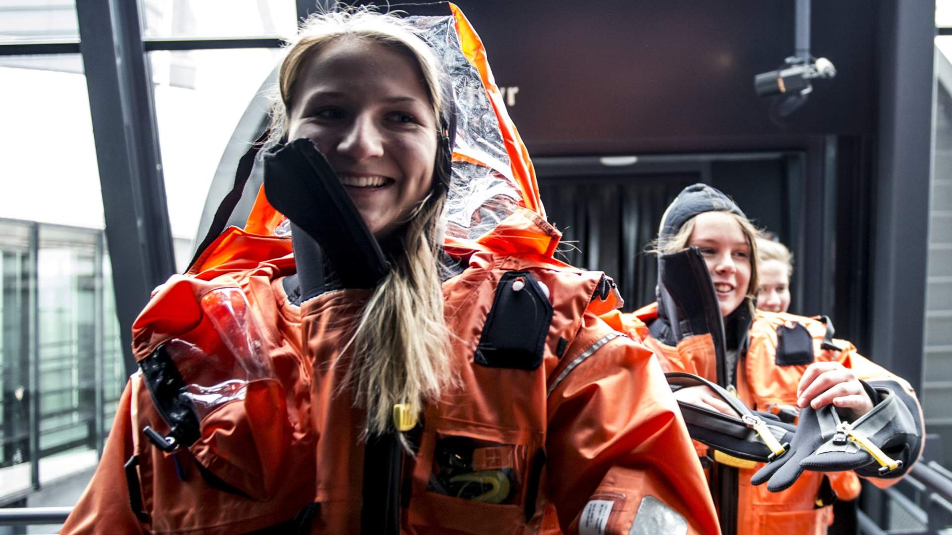 Elever på oljemuseet.