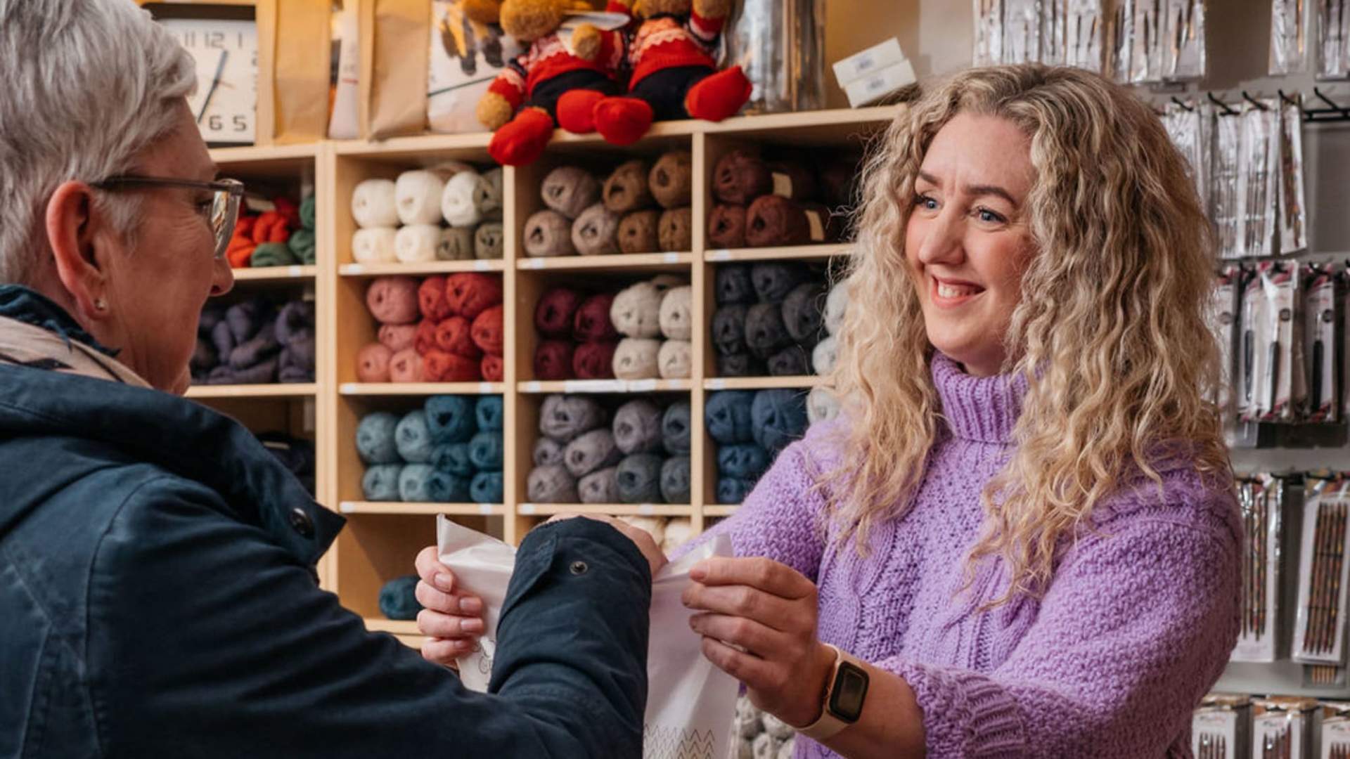 Hyggelig handel hos Garnkroa