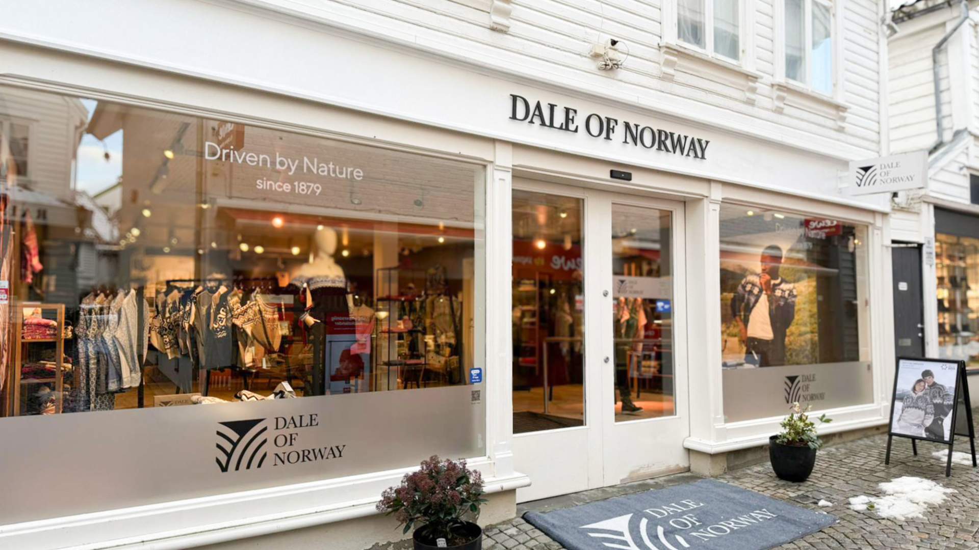 fasaden til butkken i stavanger - Dale of Norway