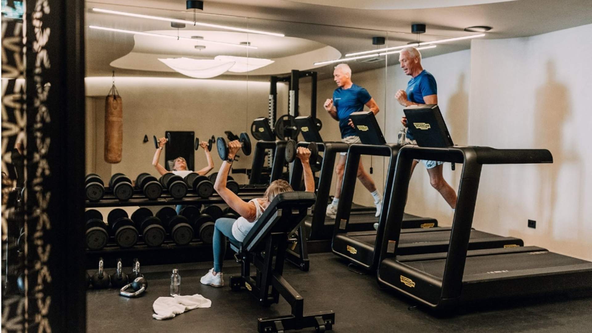 Flotte treningsfasiliteter.