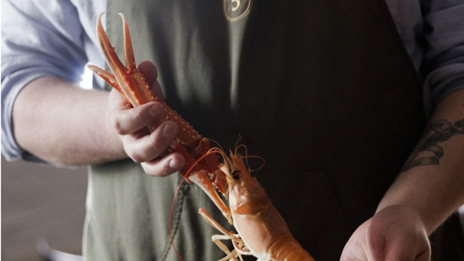 Her er det fersk kreps på menyen.