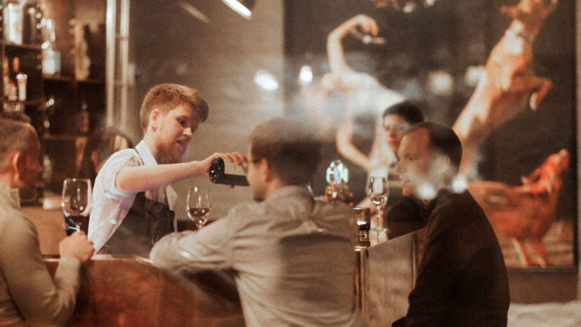 En hyggelig plass å vente før eller etter du skal spise i restauranten.