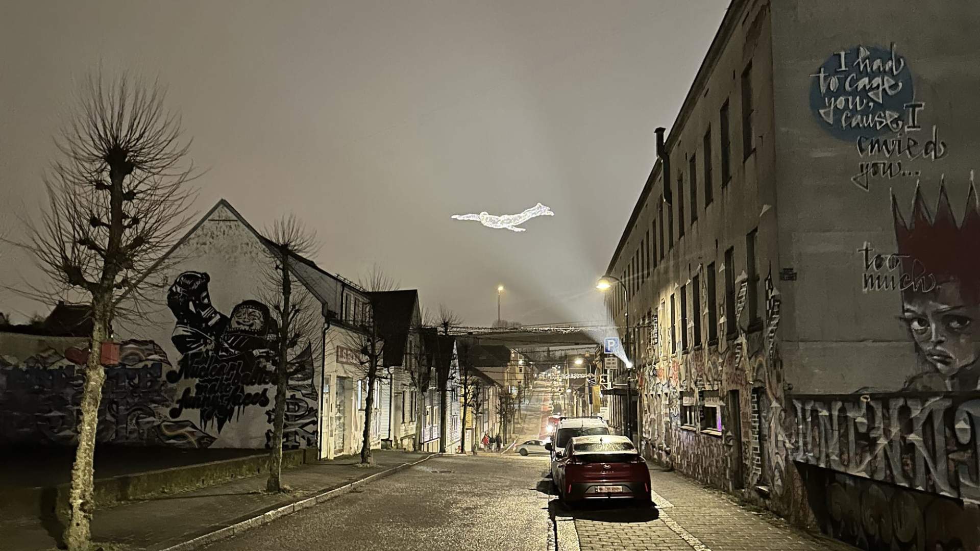 The Travellers light sculptures