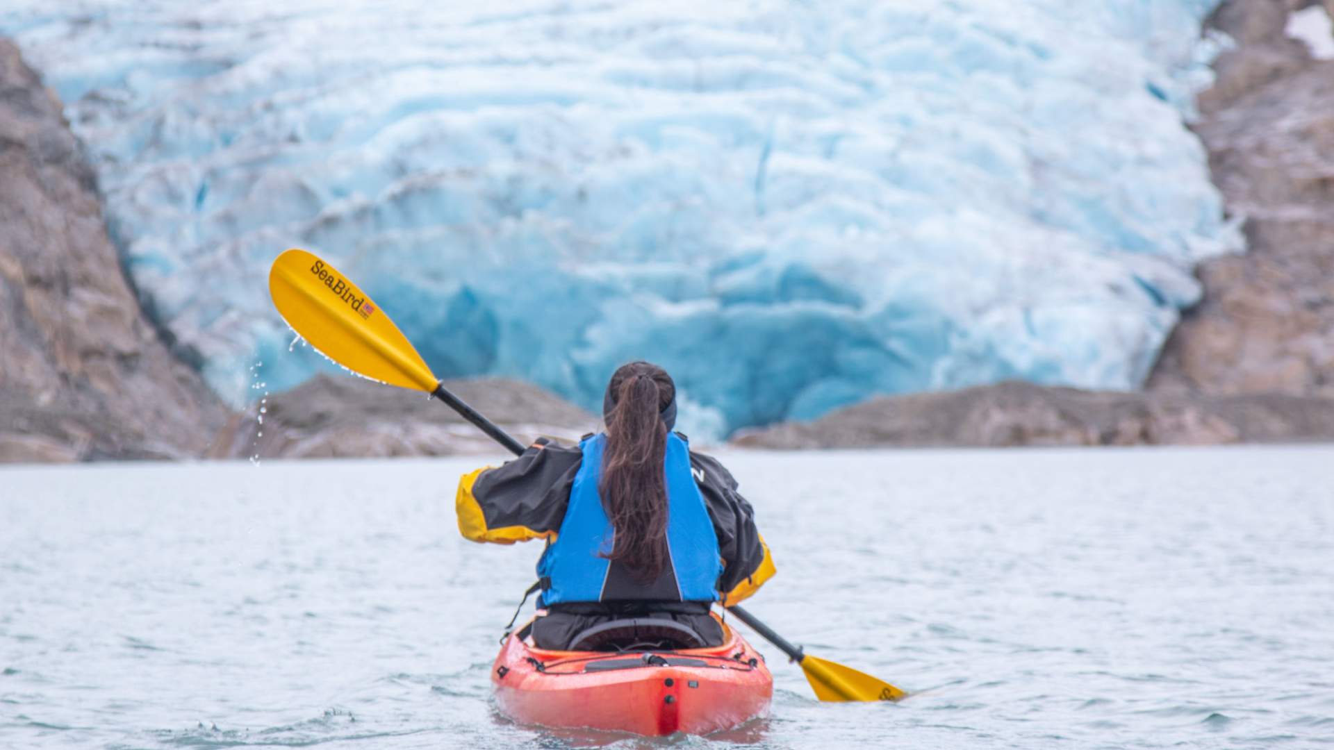 Kajakk ved Folgefonna