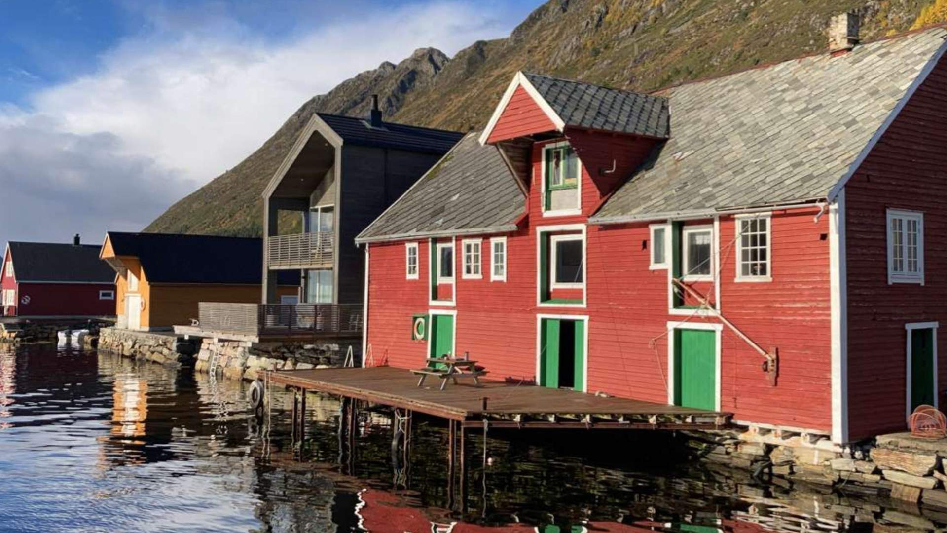 Fantastisk beliggenheit ved brygga.