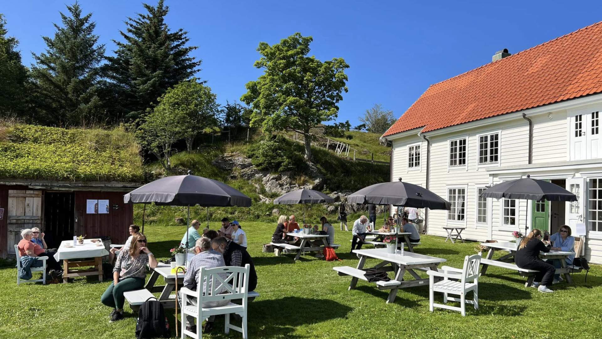 Kosleg på tunet på Herøy Gard.