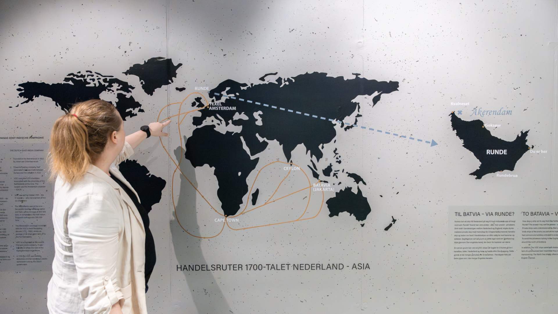 Her ser du ruta til Akerendam før den forliste utanfor Runde.