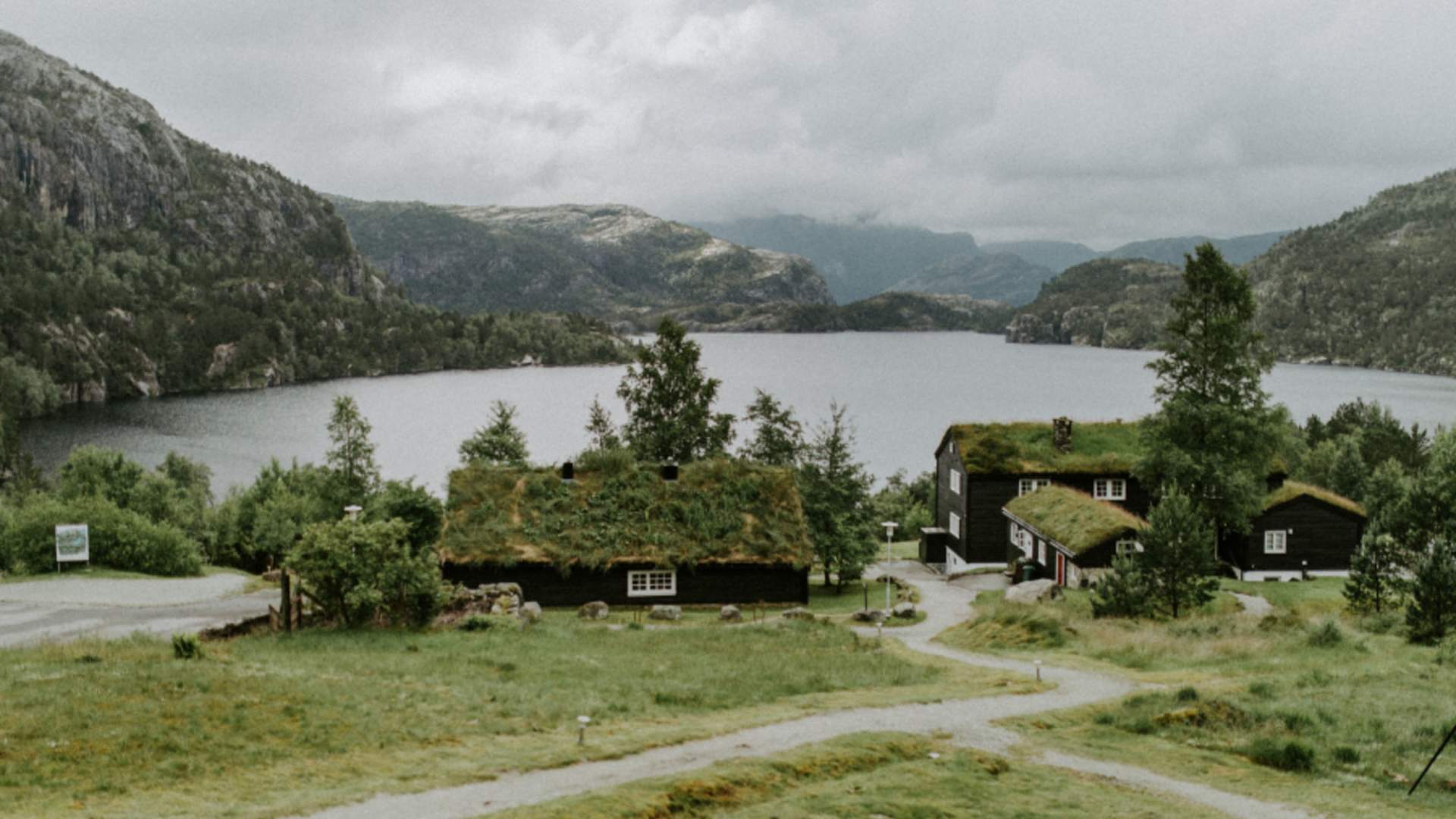 Preikestolhytta and Vatnegården at Preikestolen Base Camp