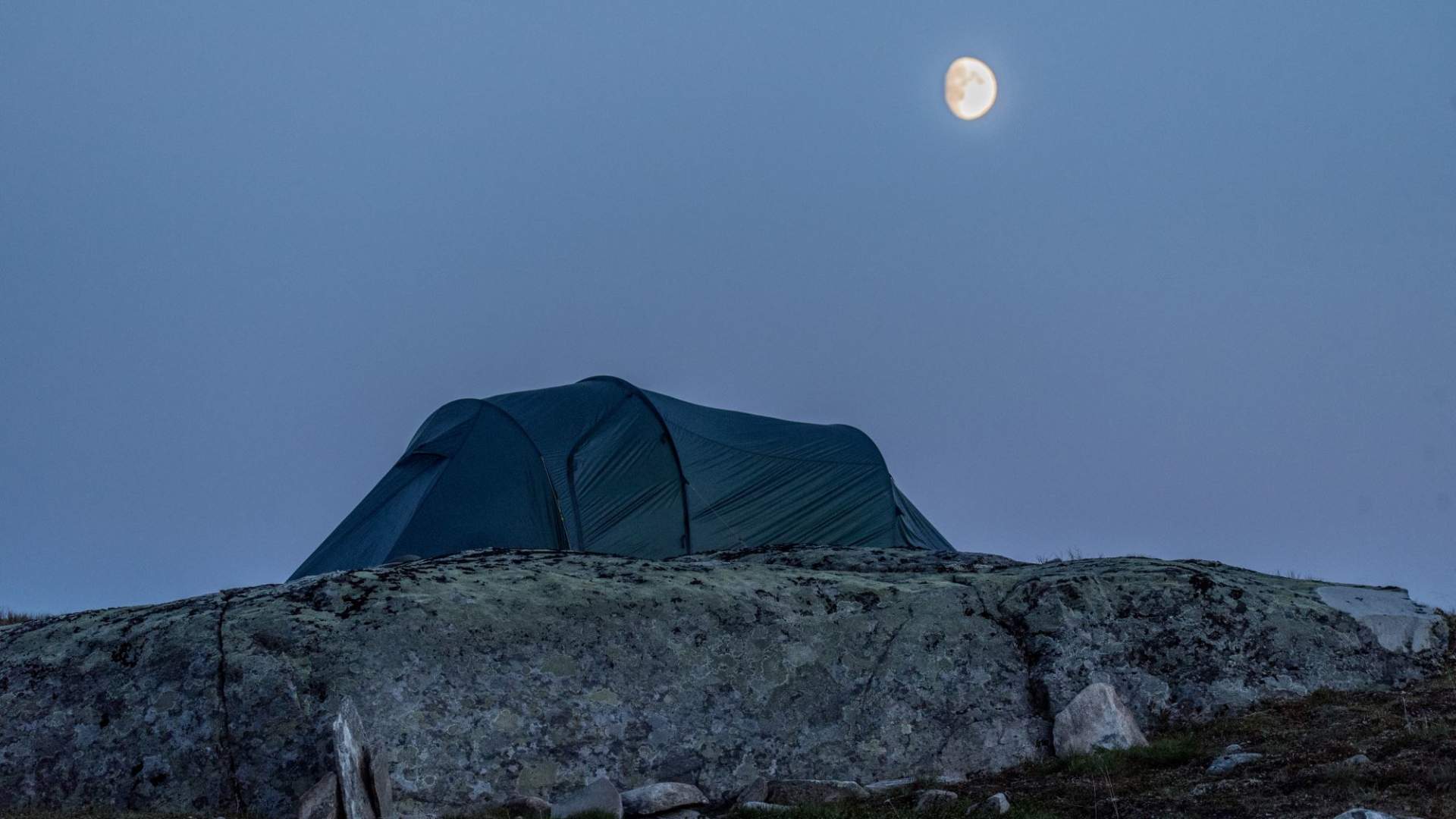 Sleeping under the moon