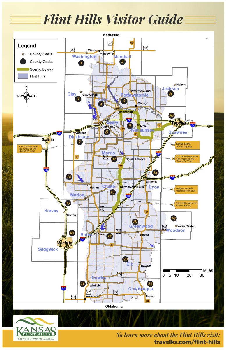 Flint Hills Kansas Map Flint Hills of Kansas Shopping, Dining, & Accommodations