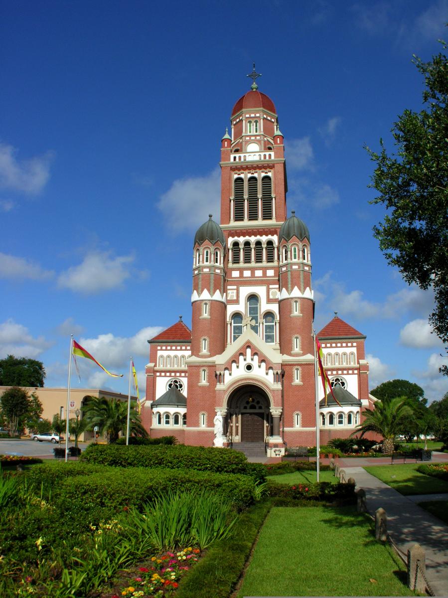 Outside the Cathedral of St. John the Evangelist in Lafayette, LA