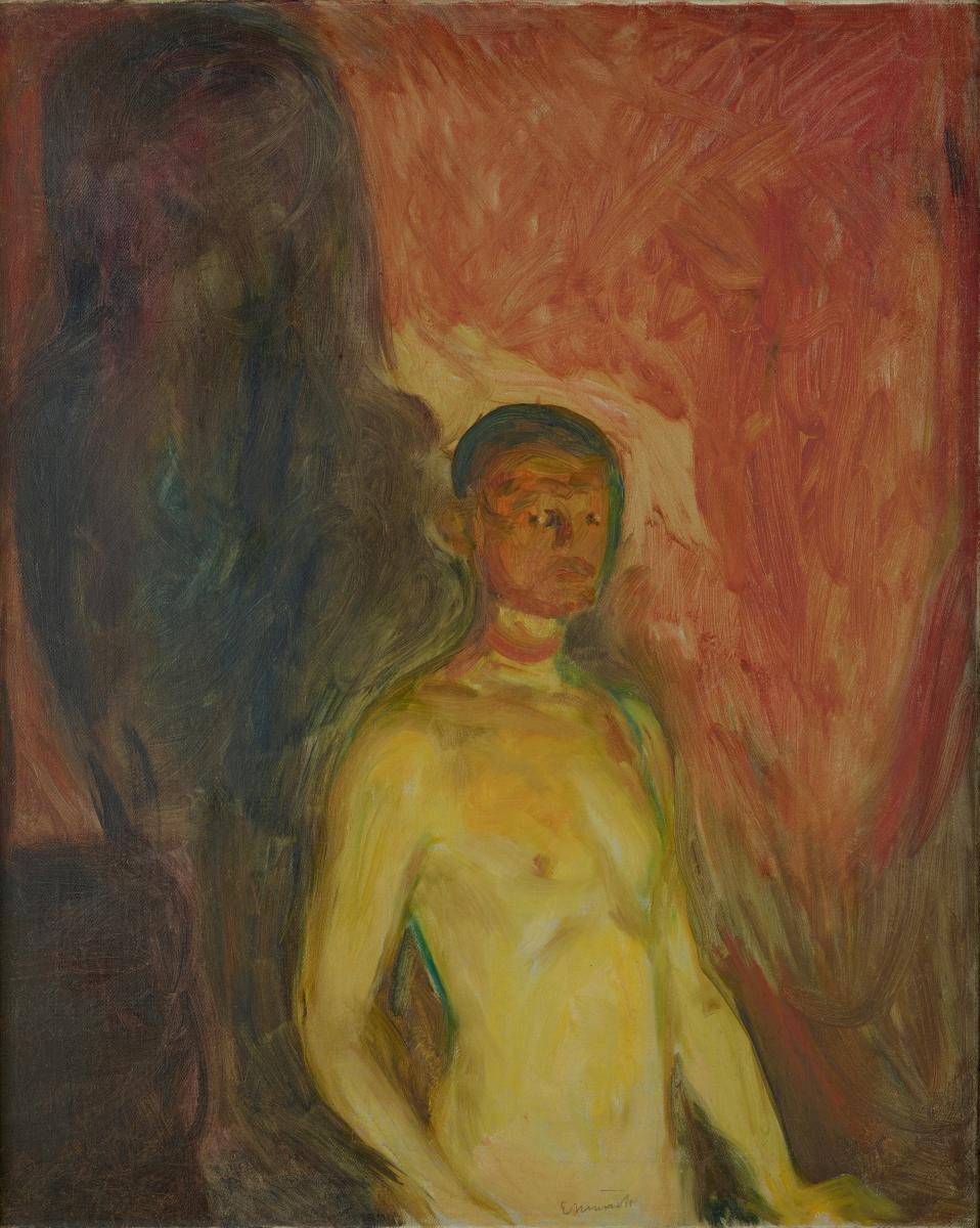 “Self-Portrait in Hell”, Edvard Munch (1903)