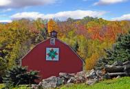 Indian Blanket Barn: The barn quilt representing New York is from a design that hangs on Jack Clark’s barn in Sullivan County’s Neversink area.