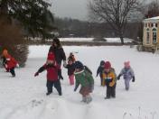 The Young Naturalists enjoy the outdoors every day.