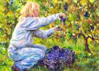 “Harvesting the Grapes” by Loretta Lepkowski