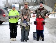 ENTER TO WIN – Sign up for the Sandy Pond Ice Fishing Derby at the Oswego County Festival on Saturday and Sunday, February 9 and 10. Registration begins at 6 a.m. at the Sandy Pond Steakhouse on Wigwam Drive in Sandy Creek. The cost is $10 for adults and $5 for children age 12 and younger. Prizes are awarded to the top pike and panfish combo for adults and youths. Photo by Jessica Burt.