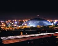 Tacoma Dome at night