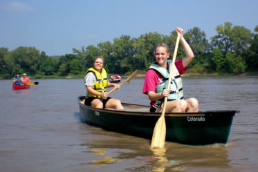 Girls boating