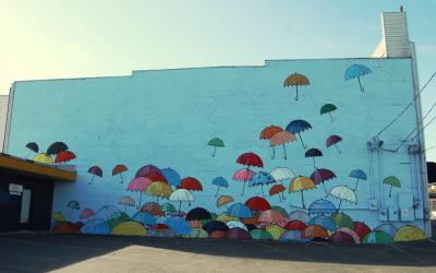 Dome District Mural - Umbrella Wall - by Chris Sharp