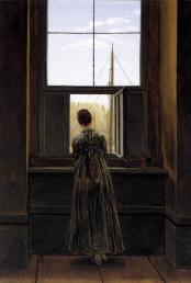 Caspar David Friedrich (German, 1774–1840). Woman at the Window, 1822. Staatliche Museen zu Berlin, Alte Nationalgalerie