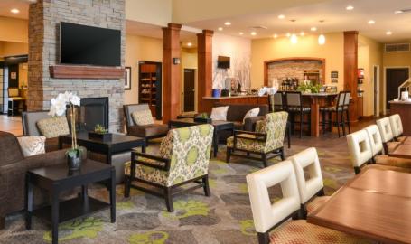 Staybridge Suites Merrillville Hotel breakfast seating