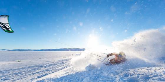 Snowkiting in Haugastøl