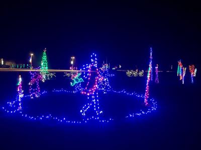 Holiday lights at Hummel Park in Plainfield