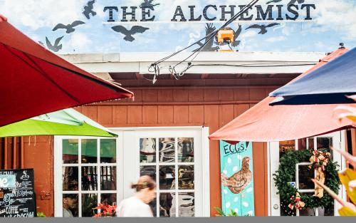 The Alchemist offers a garden setting and possibly the best iced coffee in Wilton Manors, Greater Fort Lauderdale