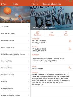 Ipad-Travel App Events
