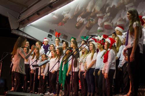 Choir singers performing Christmas carols for Christmas on Las Olas in Fort Lauderdale