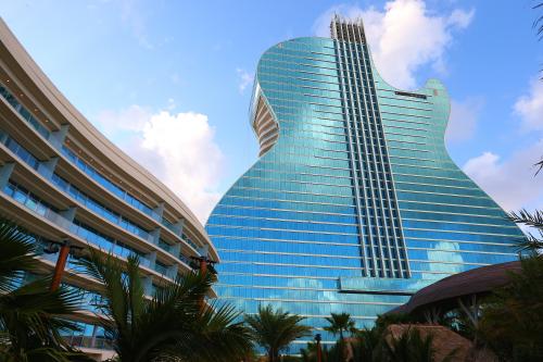 The Seminole Hard Rock Hotel and Casino is nearing completion of its one-of-a-kind guitar-shaped hotel tower. Every room features unbeatable views of Broward County and Greater Fort Lauderdale.