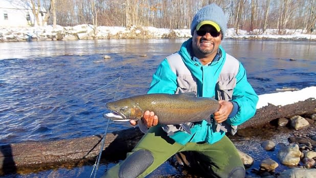 winter fishing at Salmon River