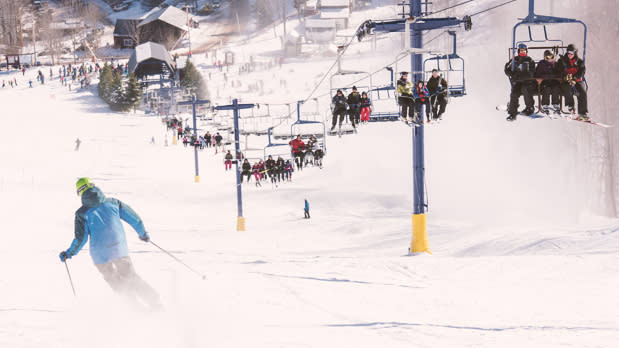 Skier at Plattekill Mountain