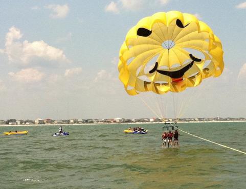 There are a number of water sport options in the Myrtle Beach area Water sports