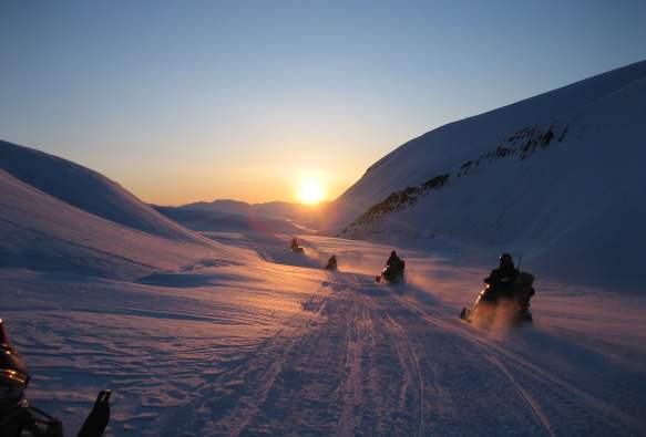 The midnight sun  Where the sun never sets
