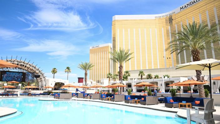 Sitting Poolside at The Mandalay Bay Beach