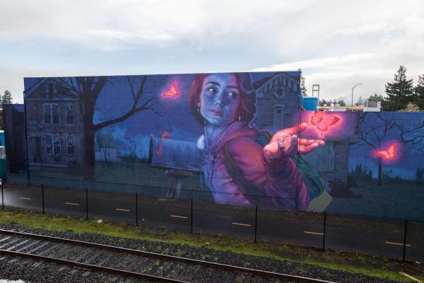 Knocking on Heaven's Door - by Bezt of Etam Cru & Natalia Rak - Napa Rail Arts disctrict