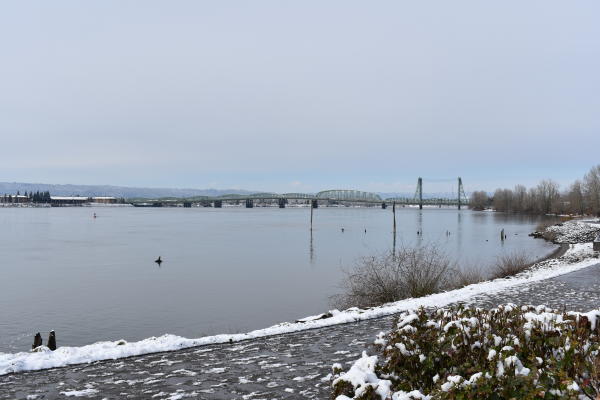 Vancouver Waterfront snow