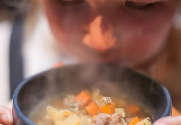 The Vikings` warm lunch