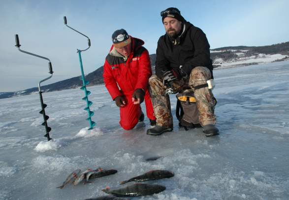 Ice fishing near Clarion Collection Hotel Grand