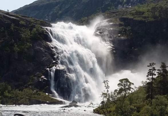 Four beautiful waterfalls, Husedalen valley