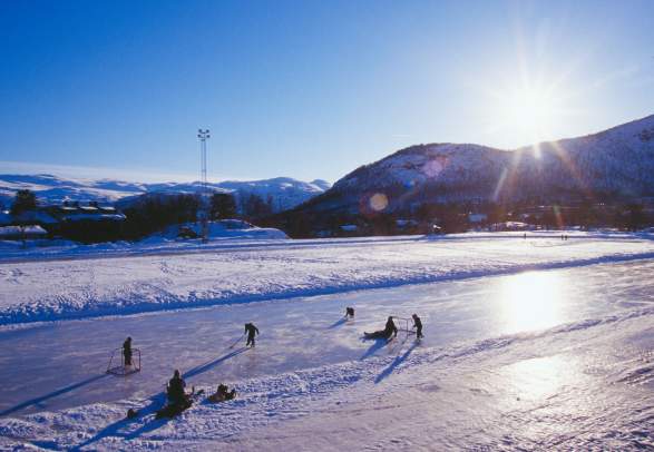 Skating rink at Hovden