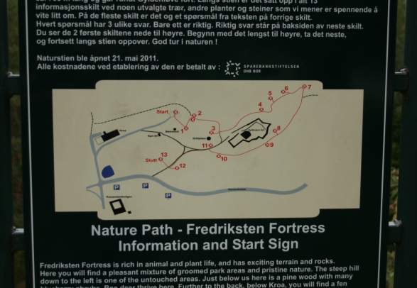 Nature trail at Fredriksten Fortress