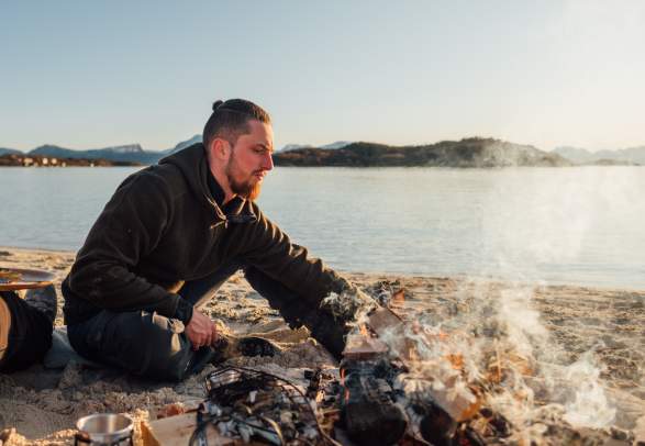 Fisketur med strandhogg